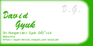 david gyuk business card